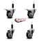 Service Caster 3'' Black Poly Swivel 1-1/8'' Expanding Stem Caster Set 2 Total Lock Brakes, 4PK SCC-EXTTL20S314-PPUB-BLK-2-S-2-118 - alternate 3